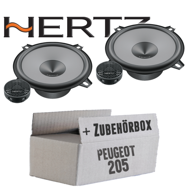 Hertz K 130 - KIT - 13cm Lautsprecher Komposystem - Einbauset passend für Peugeot 205 + Cabrio Front - justSOUND