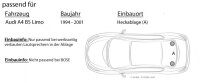 Sony XS-FB1730 - 16,5cm 3-Wege Koax Lautsprecher - Einbauset passend für Audi A4 B5 Ablage Heck - justSOUND