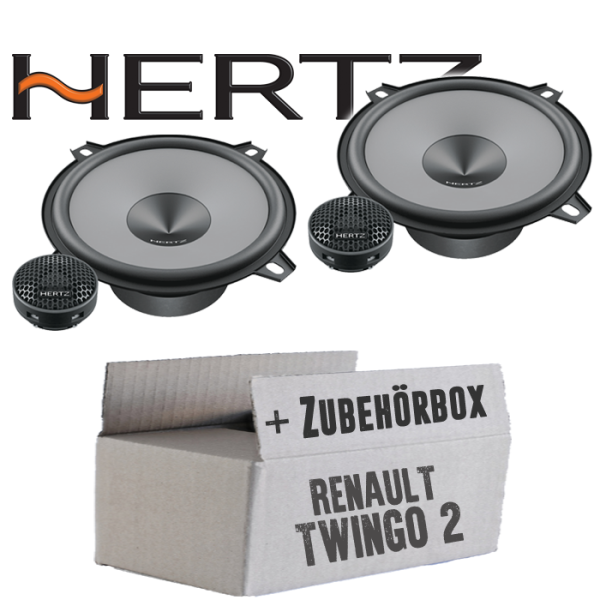 Hertz K 130 - KIT - 13cm Lautsprecher Komposystem - Einbauset passend für Renault Twingo 2 Front Heck - justSOUND