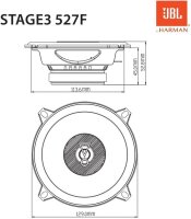 JBL Stage3 527F | 2-Wege | 13cm Koax
