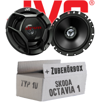 JVC CS-DR1720 - 16,5cm 2-Wege Koax-Lautsprecher - Einbauset passend für Skoda Octavia 1 1U Front - justSOUND