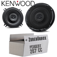 Lautsprecher Boxen Kenwood KFC-PS1396 - 13cm 2-Wege Koax Auto Einbauzubehör - Einbauset passend für Peugeot 207 CC - justSOUND
