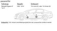 Renault Espace 4 JK Front Heck - Lautsprecher Boxen Kenwood KFC-PS1396 - 13cm 2-Wege Koax Auto Einbauzubehör - Einbauset