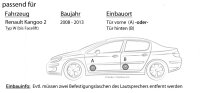 Renault Kangoo 2 Front Heck - Lautsprecher Boxen Kenwood KFC-PS1396 - 13cm 2-Wege Koax Auto Einbauzubehör - Einbauset