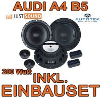 Lautsprecher - Autotek A 6.2Cs - 16,5cm Einbauset passend für Audi A4 B5 Avant - justSOUND