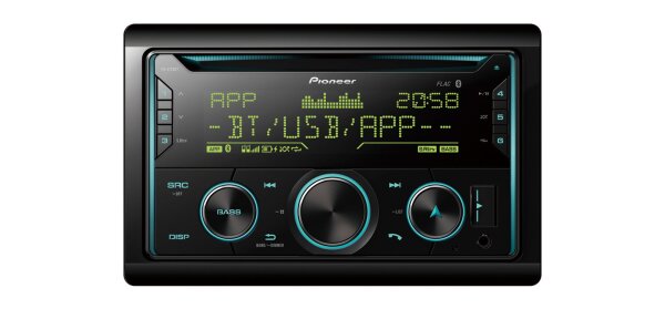 Radio PIONEER MVH-S520BT, USB, 1DIN, Bluetooth, Multicolor