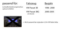 Autoradio Radio mit MEX-N7300BD | Bluetooth | DAB+ | CD/MP3/USB MultiColor iPhone - Android Auto - Einbauzubehör - Einbauset passend für VW Passat 3B + 3BG