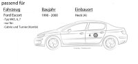 Ford Escort Turnier Cabrio Heck - Lautsprecher Boxen Pioneer TS-G1310F - 13cm Doppelkonus 130mm PKW KFZ Auto Einbausatz - Einbauset