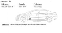 Lautsprecher Boxen Autotek ATX-62 | 2-Wege 16,5cm Koax Lautsprecher 16,5cm Auto Einbauzubehör - Einbauset passend für Renault Trafic 2 Front Tür - justSOUND