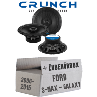 Lautsprecher Boxen Crunch GTS62 - 16,5cm 2-Wege Koax GTS 62 Auto Einbauzubehör - Einbauset passend für Ford S- JUST SOUND best choice for caraudio