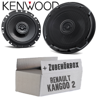 Lautsprecher Boxen Kenwood KFC-PS1796 - 16,5cm 2-Wege Koax Einbauzubehör - Einbauset passend für Renault Kangoo 2 Front - justSOUND
