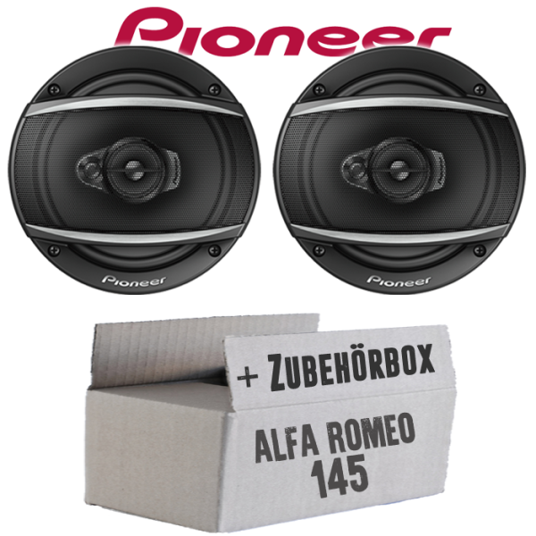 Lautsprecher Boxen Pioneer TS-A1670F - 16 cm 3-Weg Koaxiallautsprecher  Auto Einbausatz - Einbauset passend für Alfa Romeo 145 - justSOUND