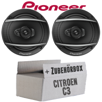 Lautsprecher Boxen Pioneer TS-A1670F - 16 cm 3-Weg Koaxiallautsprecher  Auto Einbausatz - Einbauset passend für Citroen C3 + Pluriel - justSOUND
