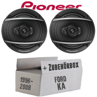 Lautsprecher Boxen Pioneer TS-A1670F - 16 cm 3-Weg Koaxiallautsprecher  Auto Einbausatz - Einbauset passend für Ford KA Front - justSOUND