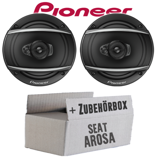Lautsprecher Boxen Pioneer TS-A1670F - 16 cm 3-Weg Koaxiallautsprecher  Auto Einbausatz - Einbauset passend für Seat Arosa - justSOUND