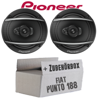 Lautsprecher Boxen Pioneer TS-A1670F - 16 cm 3-Weg Koaxiallautsprecher  Auto Einbausatz - Einbauset passend für Fiat Punto 2 188 Front - justSOUND