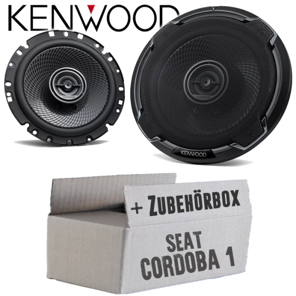 Lautsprecher Boxen Kenwood KFC-PS1796 - 16,5cm 2-Wege Koax Einbauzubehör - Einbauset passend für Seat Cordoba 1 Front - justSOUND