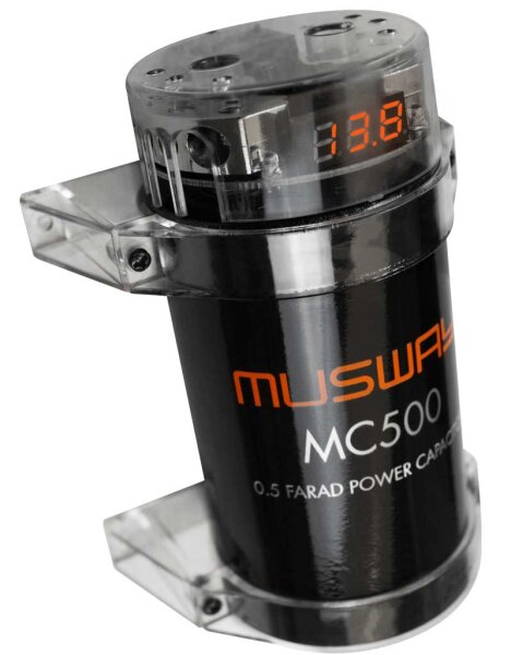 Musway MC500 - 0.5 Farad Puffer-Kondensator mit integriertem Verteilerblock