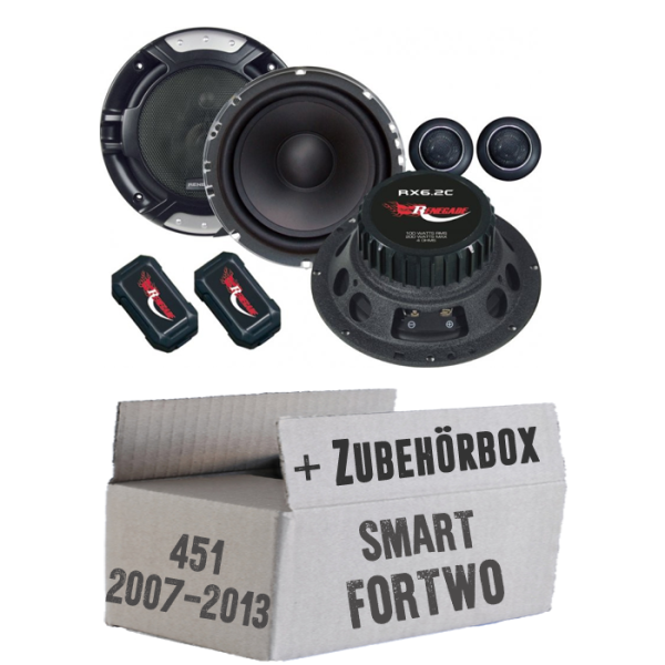 Smart ForTwo 451 Front - Renegade RX 6.2c - 16,5cm Kompo-System - Einbauset