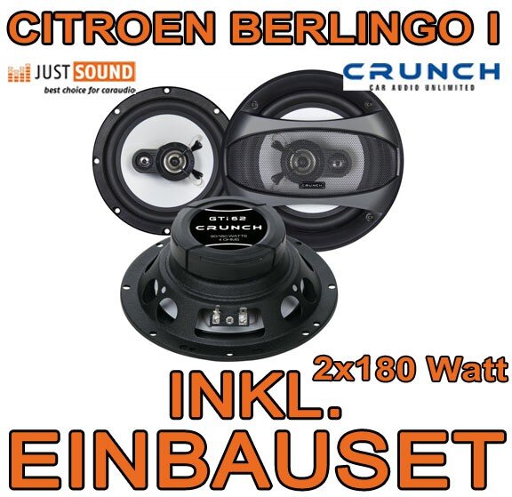 Citroen Berlingo I - Lautsprecher - Crunch GTi62  - 16,5cm Einbauset