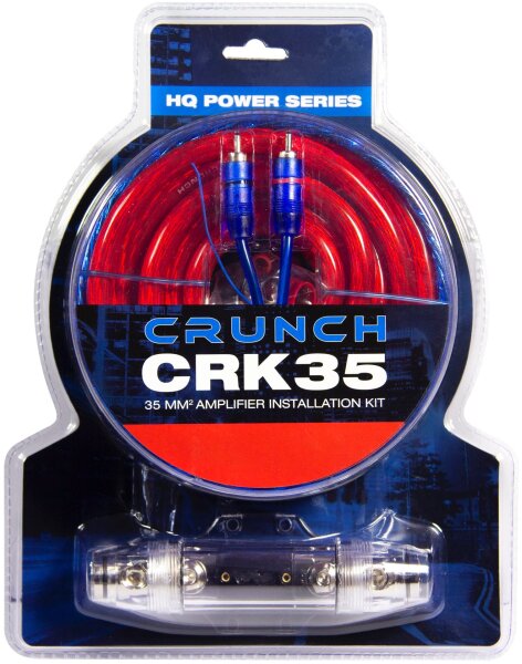 Crunch CRK35 | 35mm² Verstärker-Anschluss-Set - Kabelset 5m mit Cinchkabel