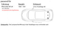Lautsprecher Boxen Crunch GTS52 - 13cm 2-Wege Koax GTS 52 Auto Einbauzubehör - Einbauset passend für Mercedes W124 Limo Heck - justSOUND