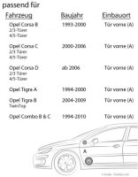 Front Lautsprecher Crunch DSX für Opel Corsa B, C, D...