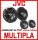 16,5cm + 13cm JVC Koax Lautsprecher Komplettset für vorne und hinten - Einbauset passend für Fiat Multipla - justSOUND