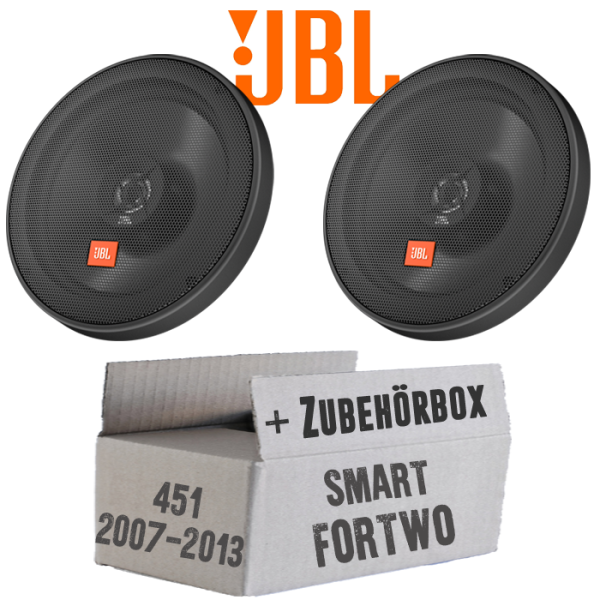 JBL STAGE2 624 | 2-Wege | 16,5cm Koax Lautsprecher - Einbauset passend für Smart ForTwo 451 Front - justSOUND