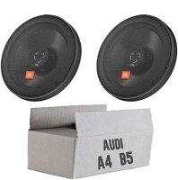 JBL STAGE2 624 | 2-Wege | 16,5cm Koax Lautsprecher - Einbauset passend für Audi A4 B5 Ablage Heck - justSOUND