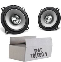 Lautsprecher Boxen Kenwood KFC-S1356 - 13cm Koax Auto Einbauzubehör - Einbauset passend für Seat Toledo 1 1L - justSOUND