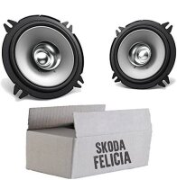 Lautsprecher Boxen Kenwood KFC-S1356 - 13cm Koax Auto Einbauzubehör - Einbauset passend für Skoda Felicia Front - justSOUND