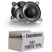 Lautsprecher Boxen Eton PRX110.2 - 10cm Koax-System Auto Einbauzubehör - Einbauset passend für Fiat Punto 1 176 Heck - justSOUND