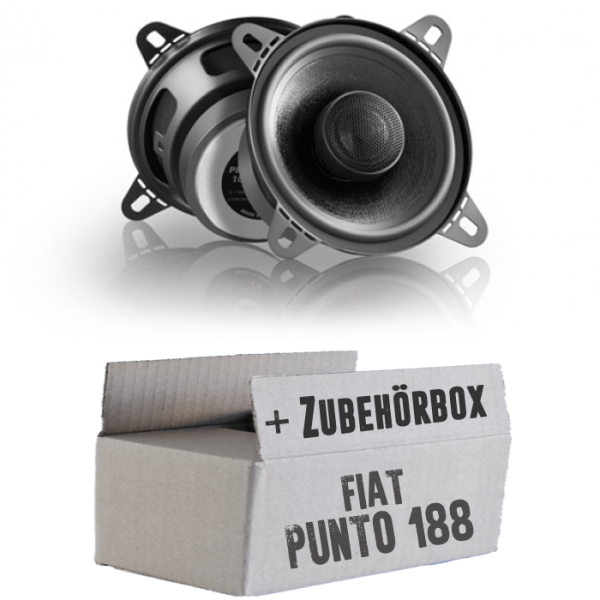 Lautsprecher Boxen Eton PRX110.2 - 10cm Koax-System Auto Einbauzubehör - Einbauset passend für Fiat Punto 2 188 Heck - justSOUND