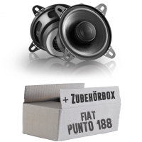 Lautsprecher Boxen Eton PRX110.2 - 10cm Koax-System Auto Einbauzubehör - Einbauset passend für Fiat Punto 2 188 Heck - justSOUND