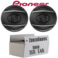 Lautsprecher Boxen Pioneer TS-A1670F - 16 cm 3-Weg Koaxiallautsprecher  Auto Einbausatz - Einbauset passend für BMW 3er E46 - justSOUND