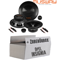 Lautsprecher Boxen Musway ME6.2C - 16,5cm System Auto Einbauzubehör - Einbauset passend für Opel Insignia - justSOUND