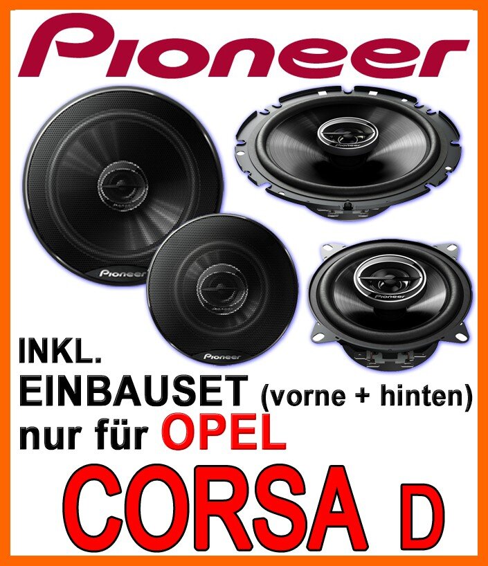 Lautsprecher - Pioneer Komplettset für vorne & hinten für Opel Corsa ,  89,90 €